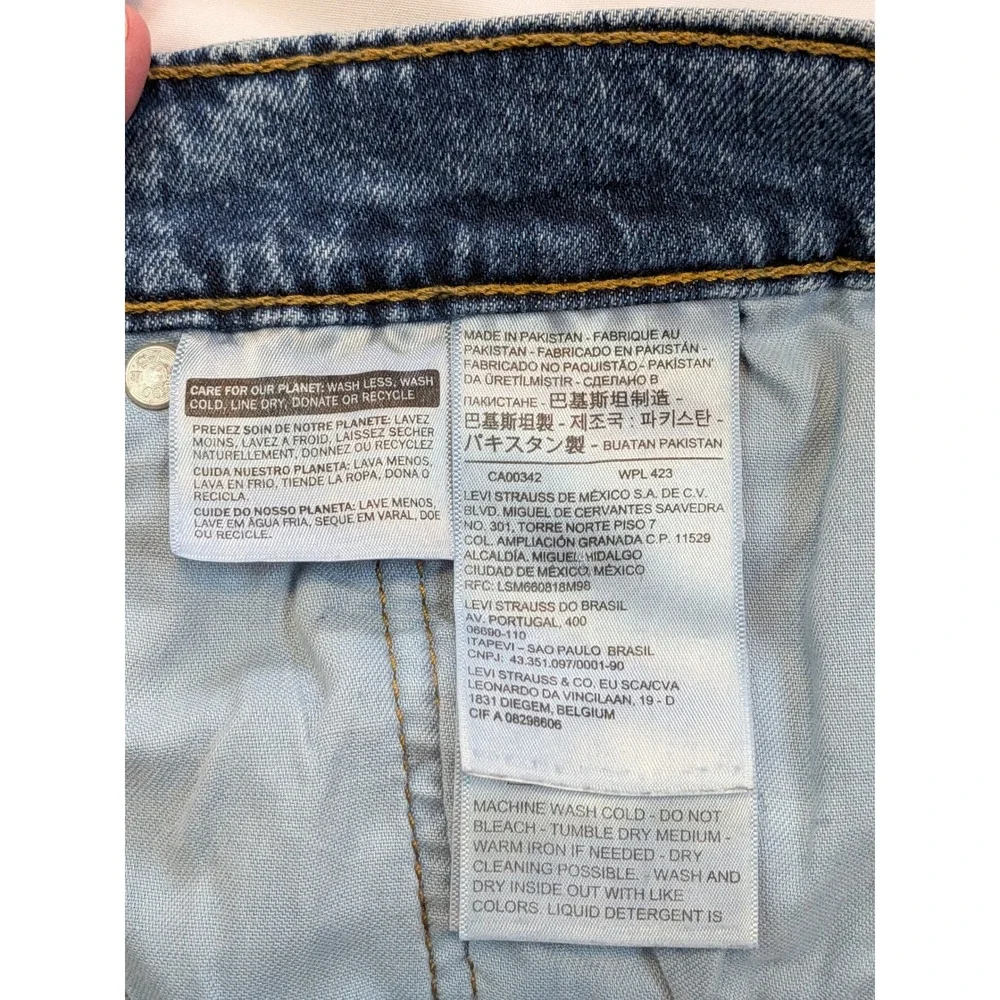 Levis 514 Straight Fit Mens Jeans 34x34 Medium Wash Blue Stretch